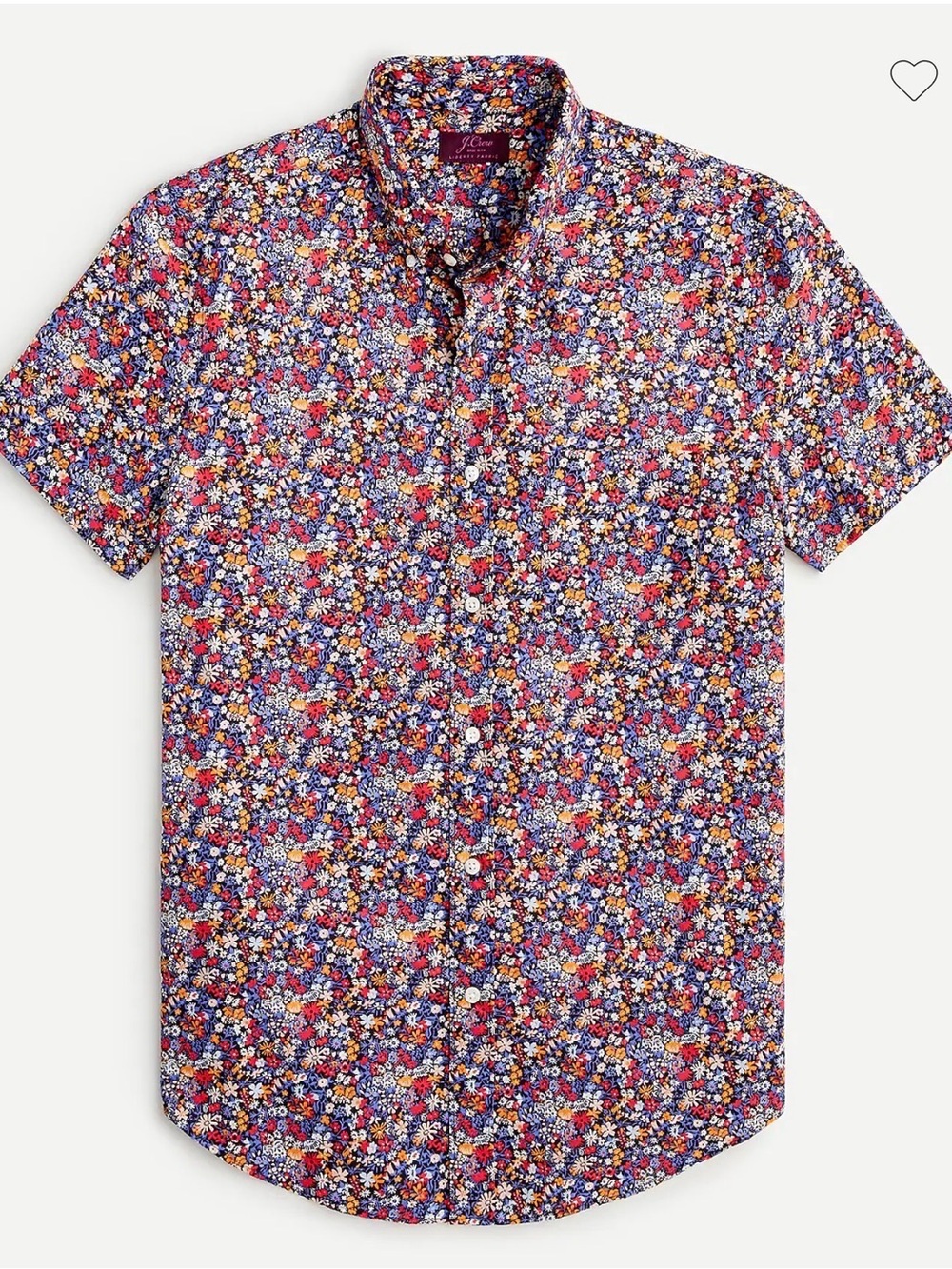 J Crew Liberty of London Men’s Slim Fit Floral Short Sleeve Button Down